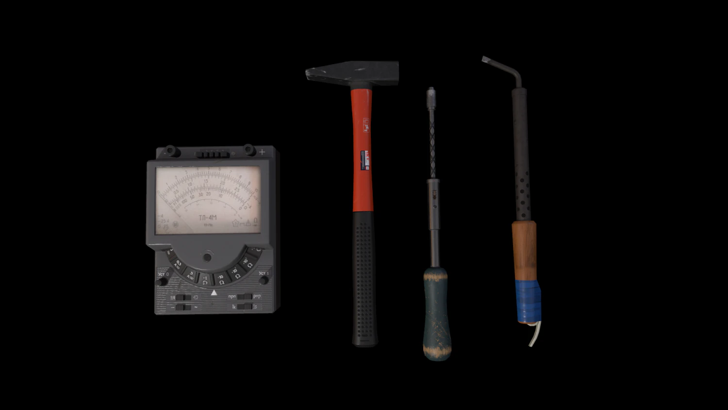 set of tools 3D Model .c4d .max .obj .3ds .fbx .stl .blend 
