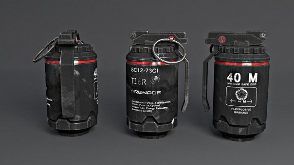 granate 3D Model .c4d .max .obj .3ds .fbx .stl .blend 