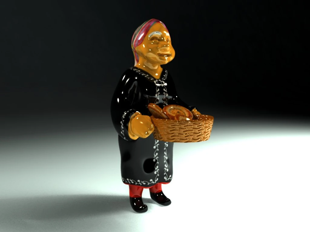 sculpture granny 3D Model .c4d .max .obj .3ds .fbx .stl .blend 