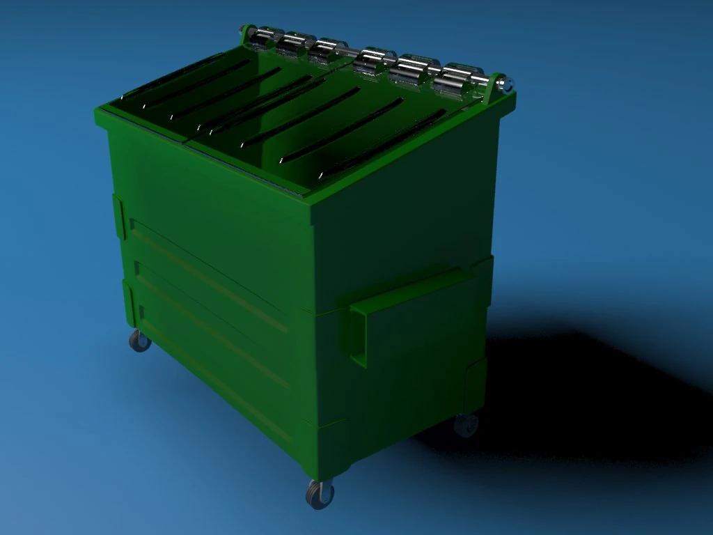 쓰레기 수거통 3D 모델 .c4d .max .obj .3ds .fbx .stl .blend