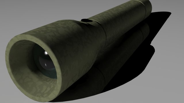 military flashlight Modèle 3D .c4d .max .obj .3ds .fbx .stl .blend 