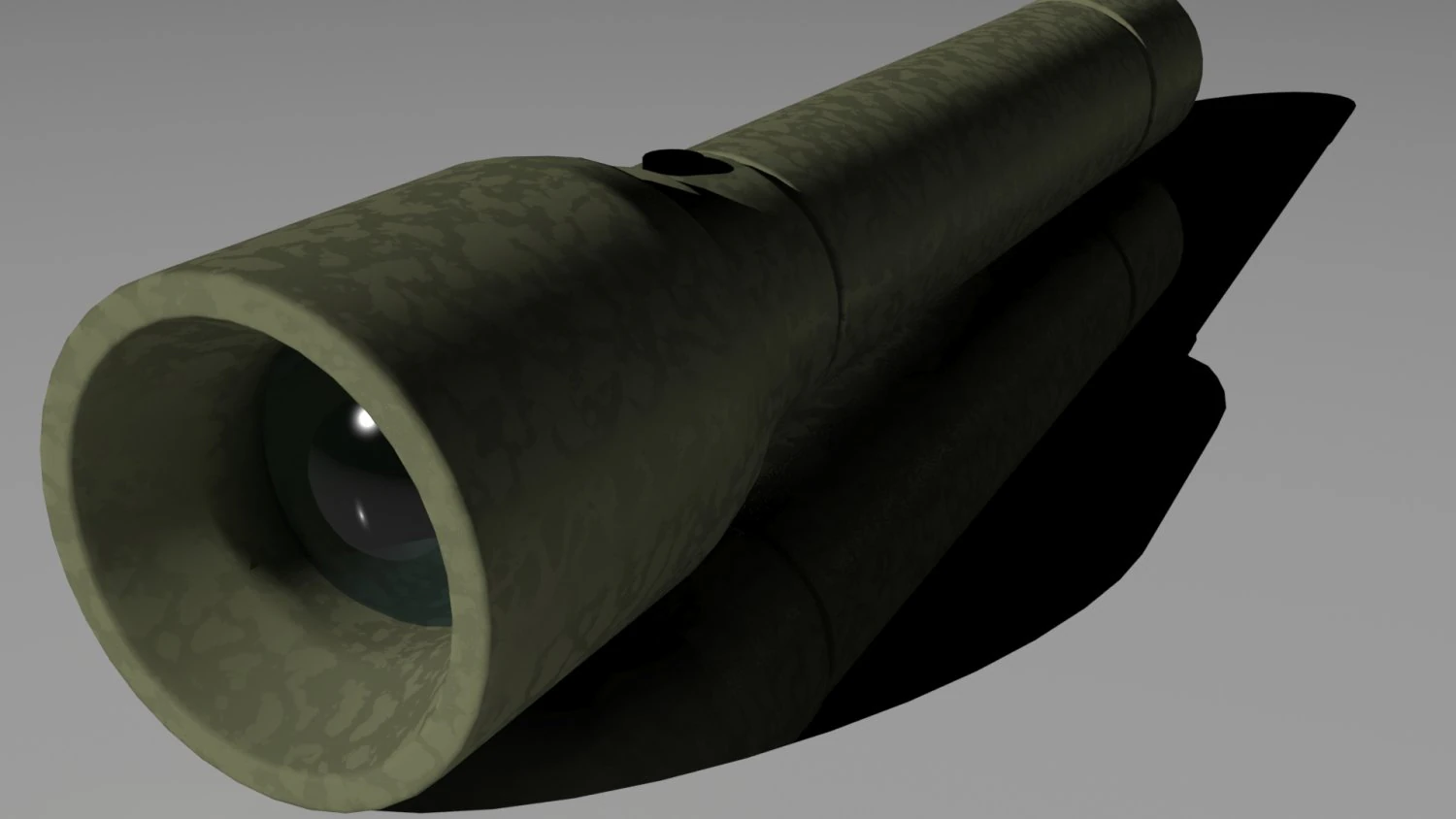 military flashlight 3D Model .c4d .max .obj .3ds .fbx .stl .blend 