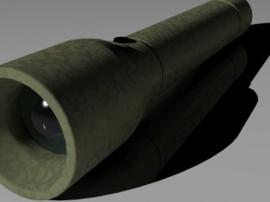 military flashlight 3D Model