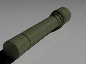 military flashlight Modèle 3D
