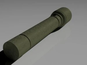 military flashlight 3D Model