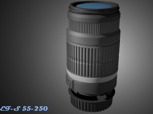 canon ef-s 55-250 Modello 3D