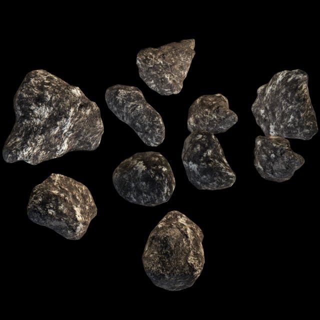 stones 3D Модель .c4d .max .obj .3ds .fbx .stl .blend 