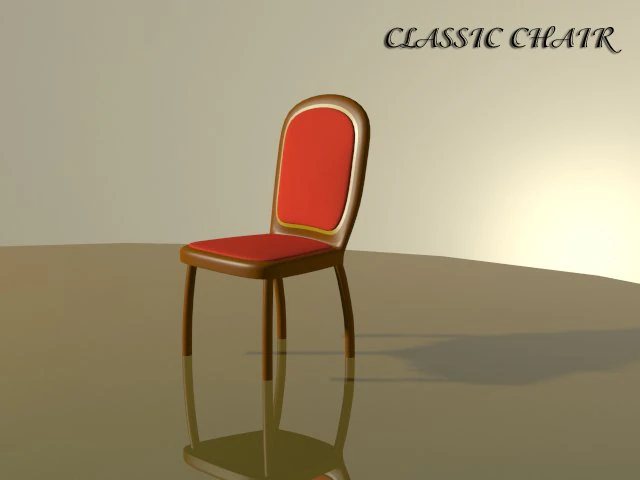 classic chair 3D Model .c4d .max .obj .3ds .fbx .stl .blend 