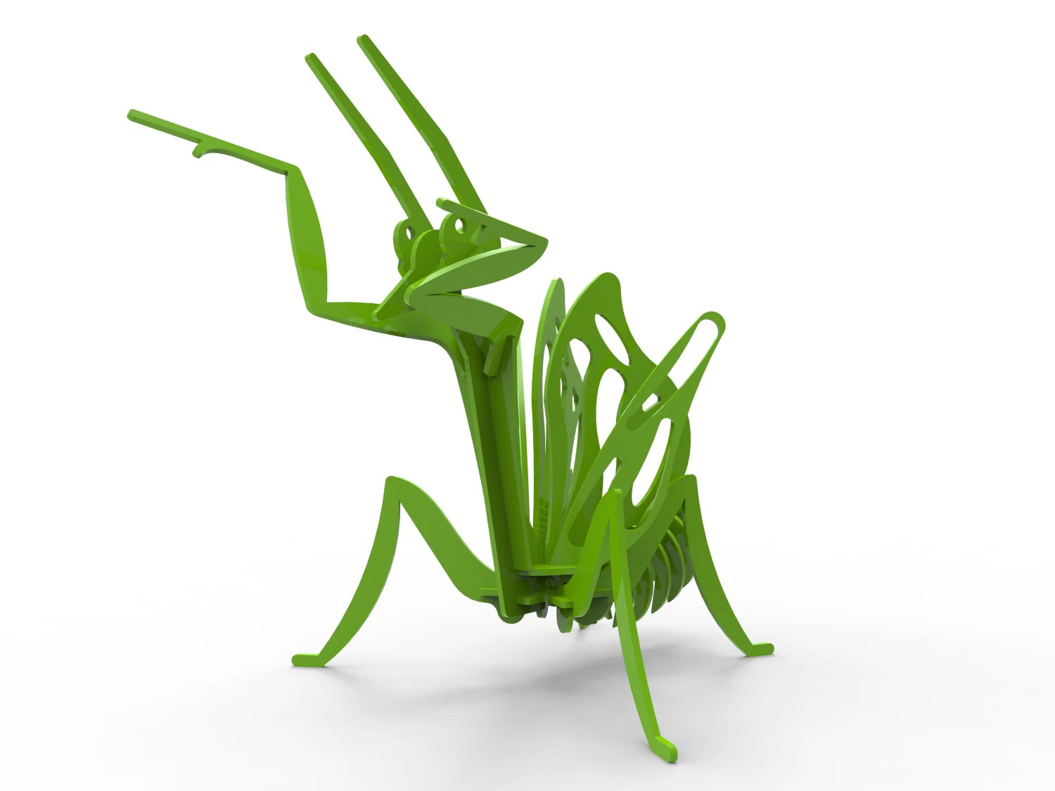 praying mantis 3d puzzle 3D Print Model .c4d .max .obj .3ds .fbx .stl .blend 