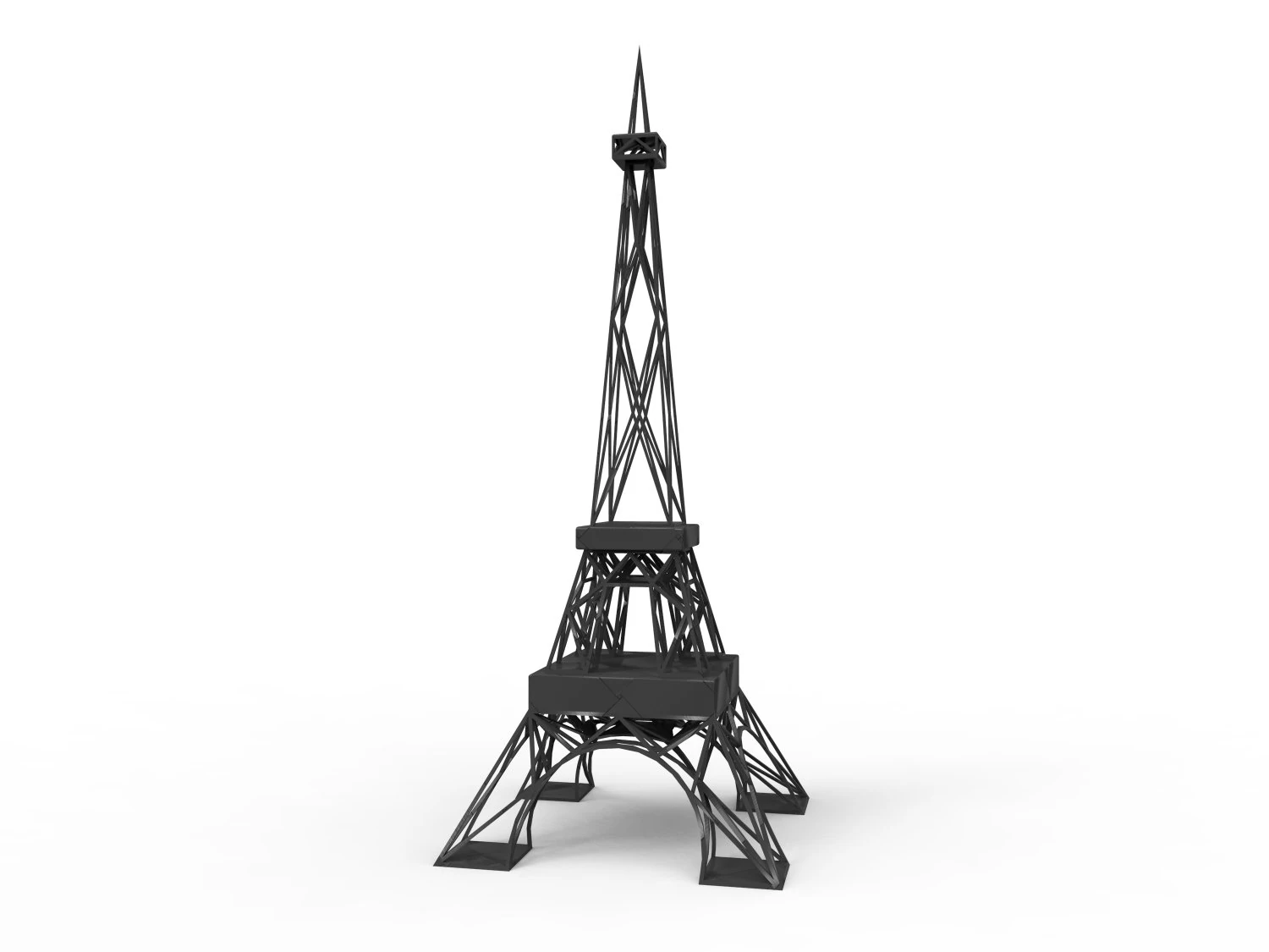 eiffel tower 3D Print Model .c4d .max .obj .3ds .fbx .stl .blend