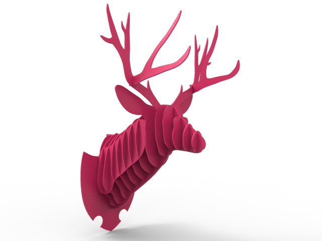 deer head trofy - 3d puzzle 3D Print Model .c4d .max .obj .3ds .fbx .lwo .lw .lws