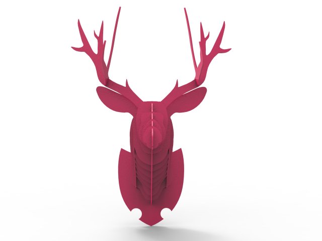 Download deer head trofy - 3d puzzle 3D Model