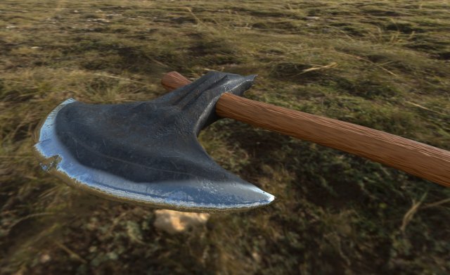 battle axe 3D 모델 .c4d .max .obj .3ds .fbx .stl .blend 