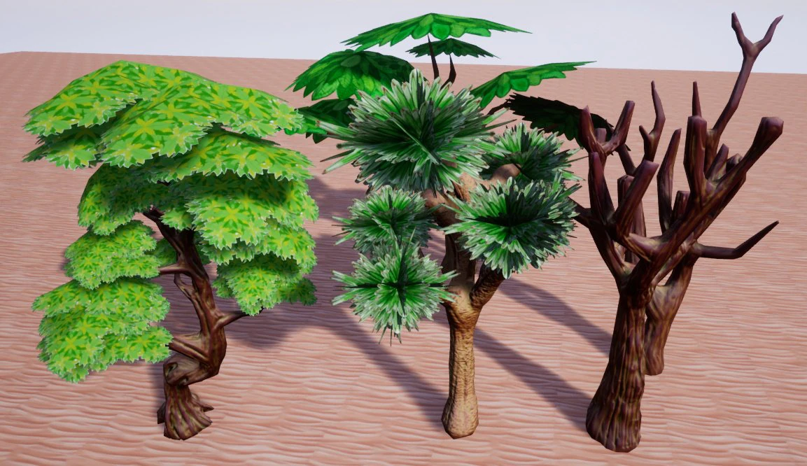 tree pack stylized 3D Model .c4d .max .obj .3ds .fbx .stl .blend 