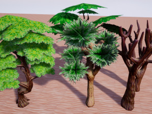 tree pack stylized Modelo 3D