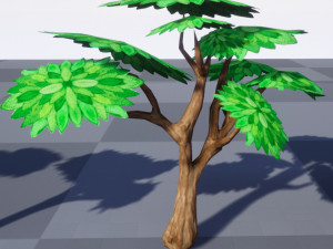 tree pack stylized 3D-Modell
