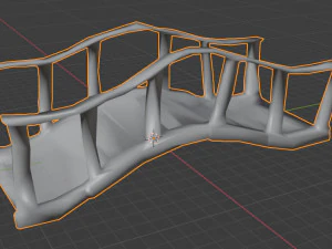 wood bridge stylized 3D Model