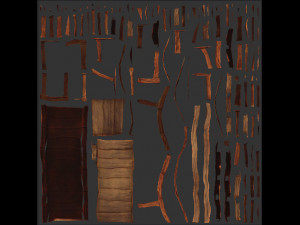 wood bridge stylized Modelo 3D