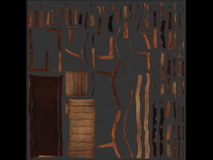 wood bridge stylized 3D Model