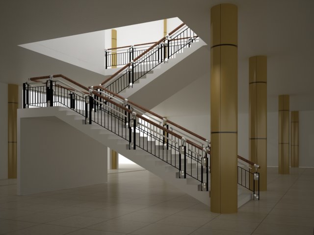 stair railing 3Dモデル .c4d .max .obj .3ds .fbx .stl .blend 