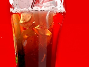 burger with soft drinks Model 3D