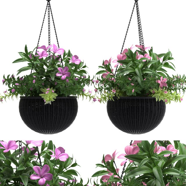 hanging basket Modello 3D .c4d .max .obj .3ds .fbx .stl .blend 