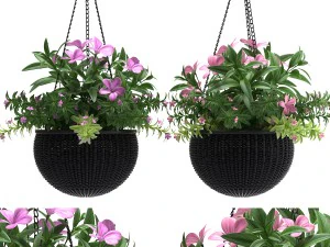 h&auml;ngender Korb 3D Modell