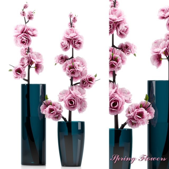 spring flower 3D Model .c4d .max .obj .3ds .fbx .stl .blend