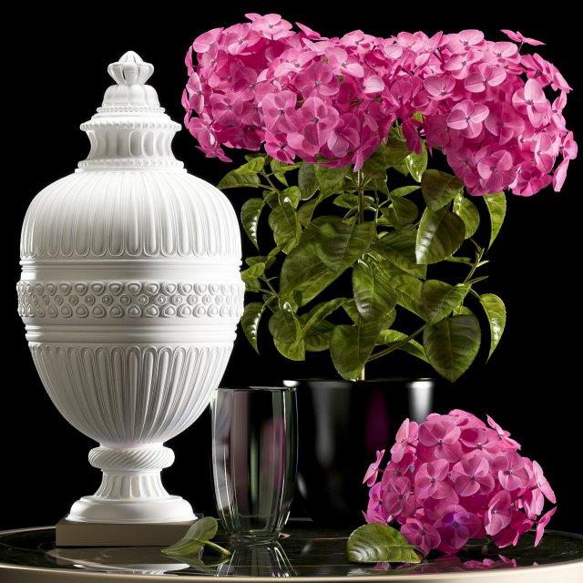 flower vase set 3 3D Модель .c4d .max .obj .3ds .fbx .stl .blend 
