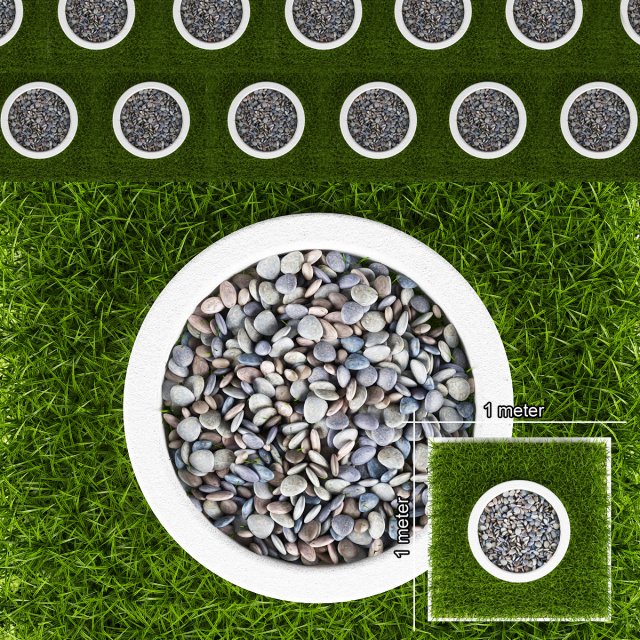 grass and pebbles Modello 3D .c4d .max .obj .3ds .fbx .stl .blend
