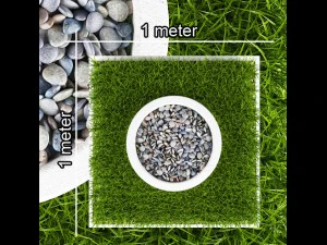 grass and pebbles 3D Model