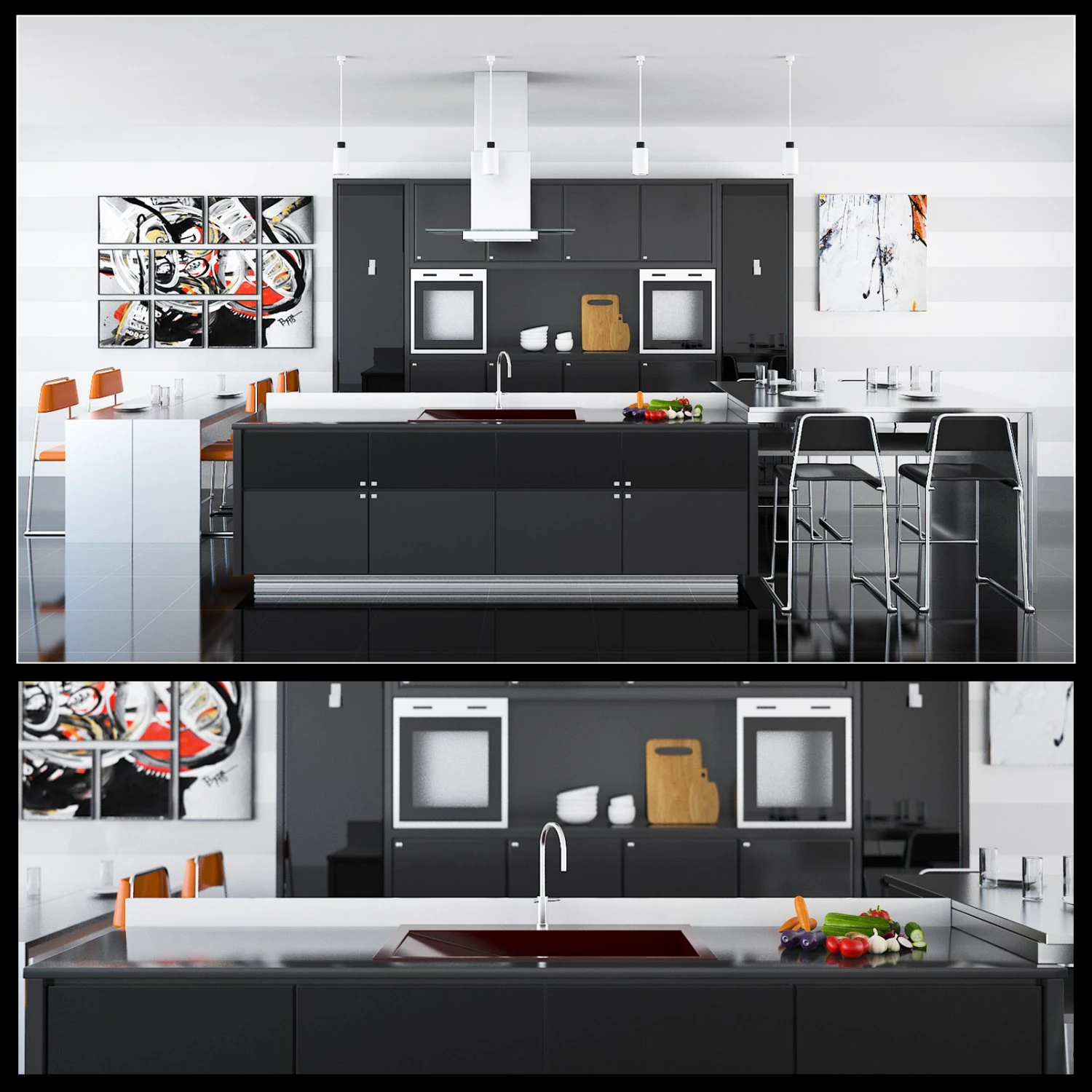 kitchen 4 3D Model .c4d .max .obj .3ds .fbx .stl .blend 
