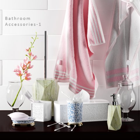 bathroom accessories 03 3Dモデル .c4d .max .obj .3ds .fbx .stl .blend 