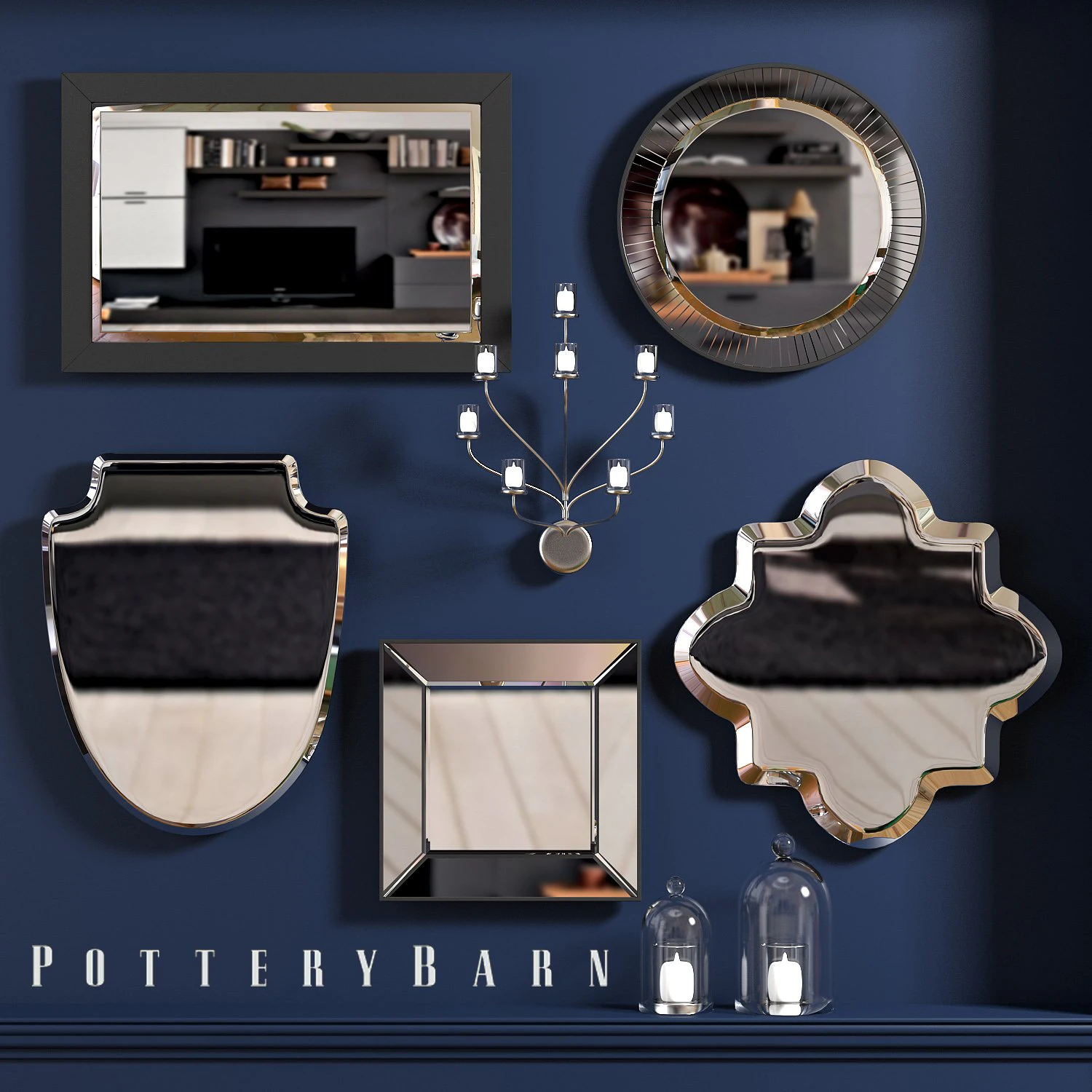 mirrors 3D Model .c4d .max .obj .3ds .fbx .stl .blend 