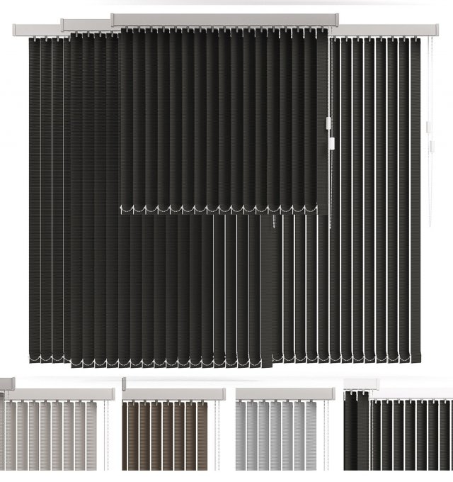 vertical blinds Model 3D .c4d .max .obj .3ds .fbx .stl .blend