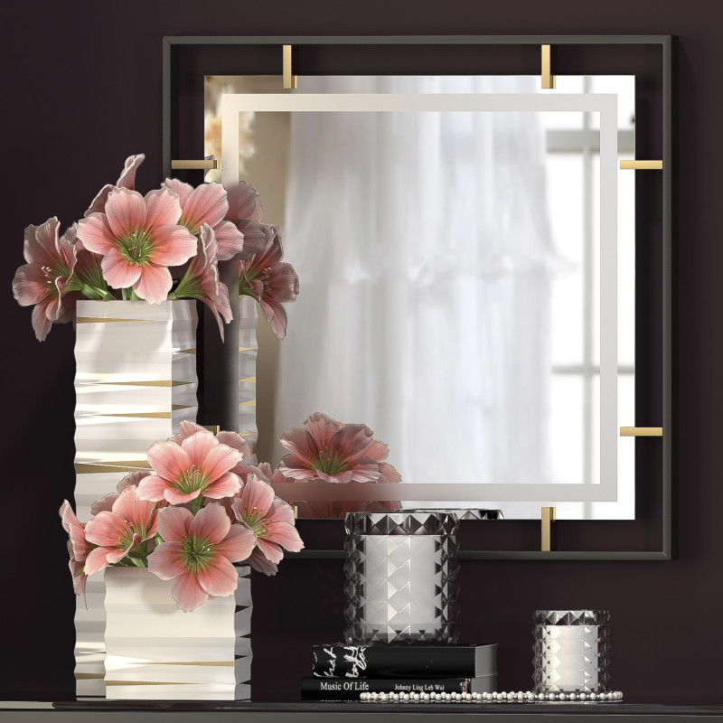 DECORATIVE FLOWER VASE SET 5 3D Model .c4d .max .obj .3ds .fbx .stl .blend 