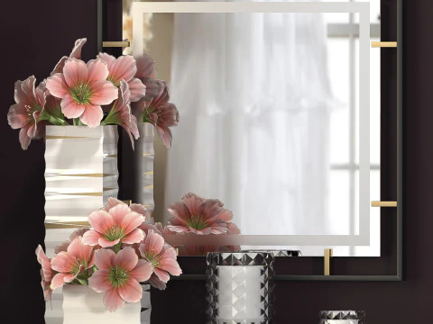 SET VASI DA FIORI DECORATIVI 5 Modello 3D