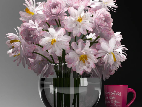 PLUMERIA &ccedil;i&ccedil;ek seti 18 3D Model