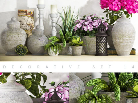 ENSEMBLE D&Eacute;CORATIF 14 Modèle 3D