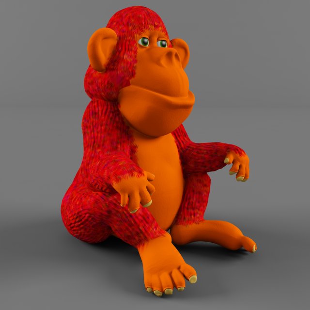 monkey 3D मॉडल .c4d .max .obj .3ds .fbx .stl .blend 
