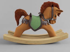 childrens toy rocking horse Model 3D