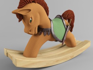 childrens toy rocking horse Model 3D