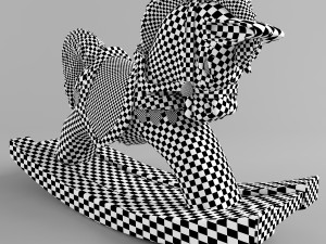 childrens toy rocking horse Model 3D