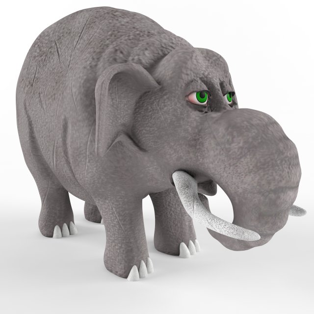 childrens plastic toy elephant 3D Model .c4d .max .obj .3ds .fbx .stl .blend