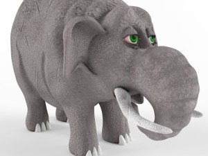 childrens plastic toy elephant 3D Model