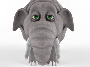childrens plastic toy elephant 3D Model