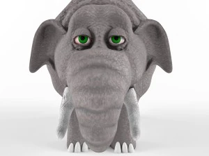 childrens plastic toy elephant 3D Model