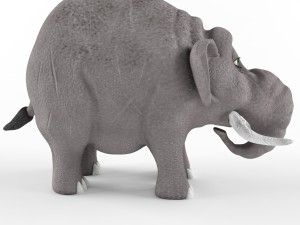 childrens plastic toy elephant 3D Model