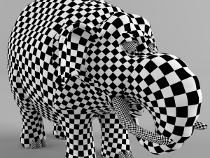 childrens plastic toy elephant 3D Model