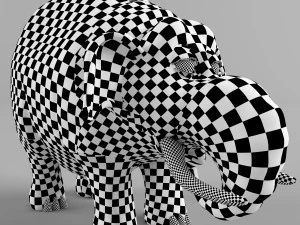 childrens plastic toy elephant 3D Model